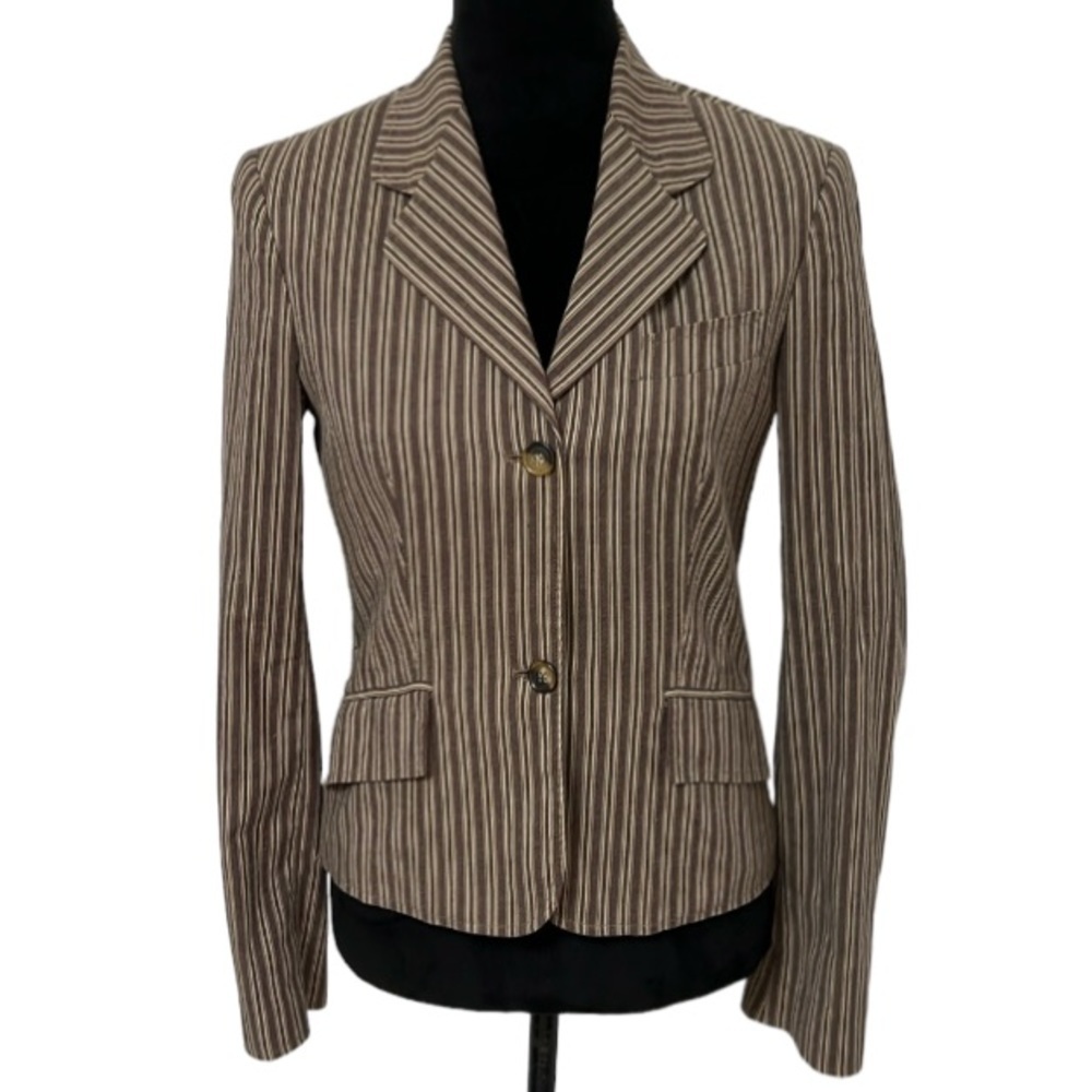 D&G by Dolce & Gabbana striped blazer with paisley lining